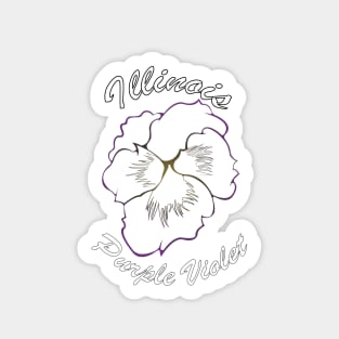 Illinois - Purple Violet Sticker